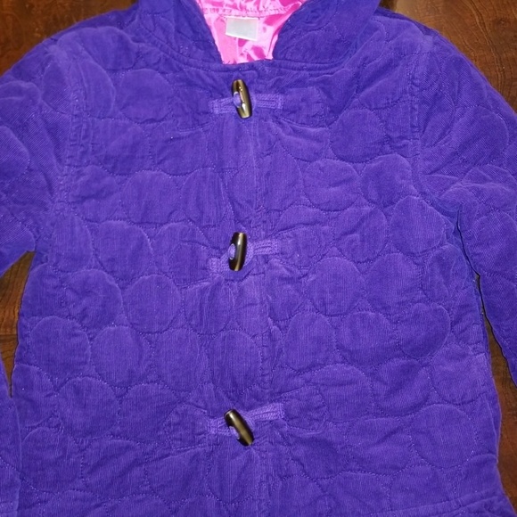 Girls Gymboree quilted purple jacket - Picture 2 of 5